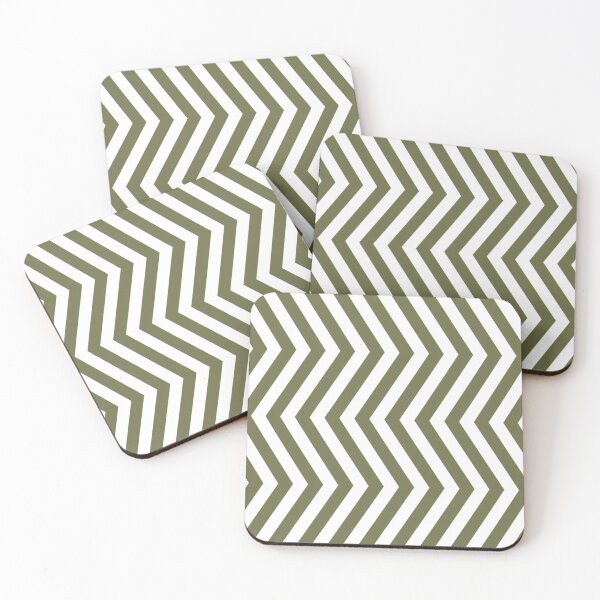 Item preview, Olive And White Chevron Pattern designed and sold by pattern-archive.
