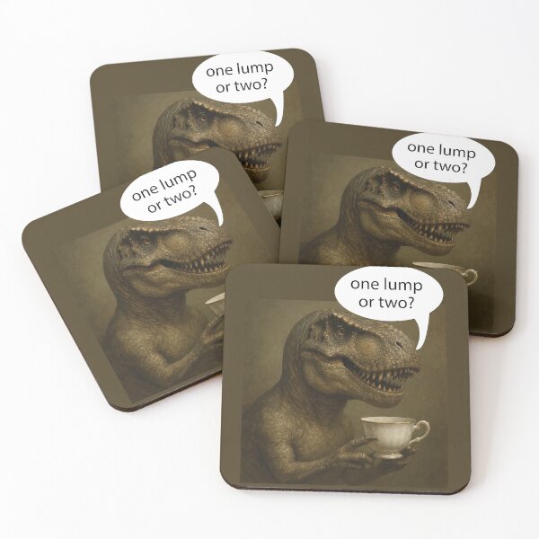 Item preview, Tea-Rex Time - A Dinosaur Drinking Tea  designed and sold by TamaraWabe.