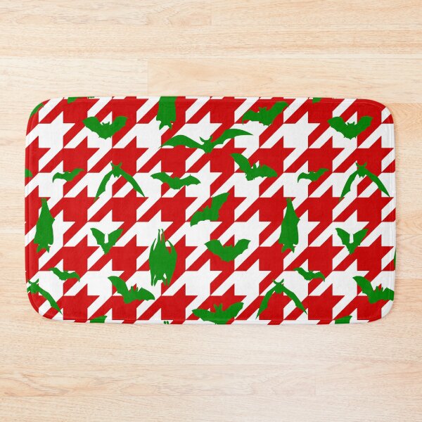 Item preview, ugly christmas houndstooth bats red green designed and sold by Gossip Rag.