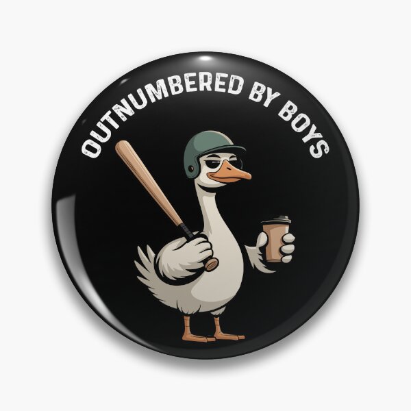 Artikelvorschau, In der Unterzahl von Jungen Baseball Mama Lustige Gans entworfen und verkauft von MuniraWearify.