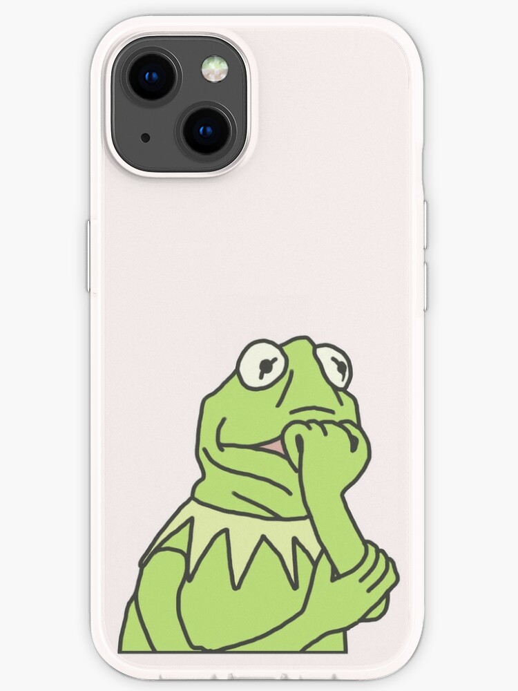 Coque Iphone Kermit De Dessin Anime Le Meme De Grenouille Kermit Nerveux Par Pinkonthemoon Redbubble