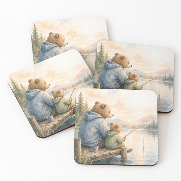 Item preview, I Love Our Time Together Dad | Fishing Bear Watercolour designed and sold by inspired-works.