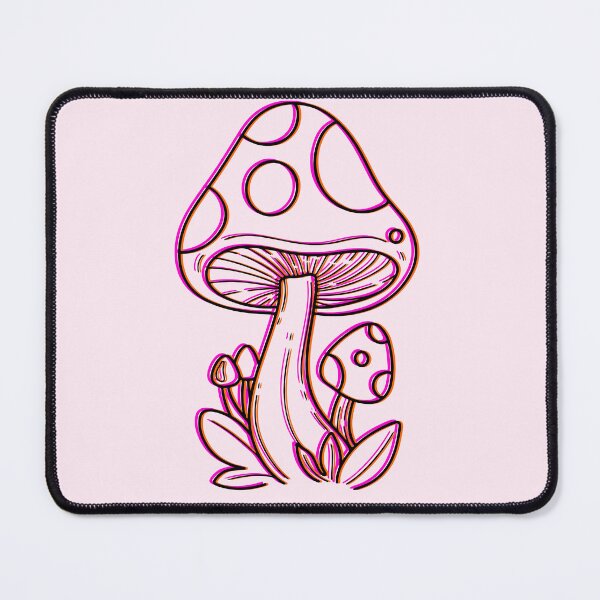 Item preview, Psychedelic Neon Mushroom Design On Pink designed and sold by Vileprint.