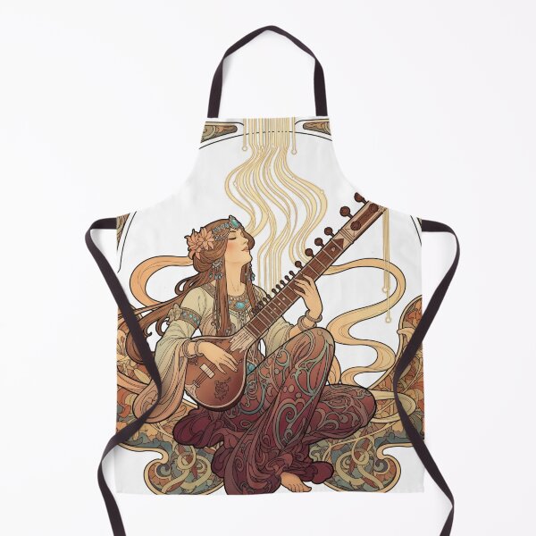 Item preview, Art Nouveau Sitar Player designed and sold by Maangata Art.