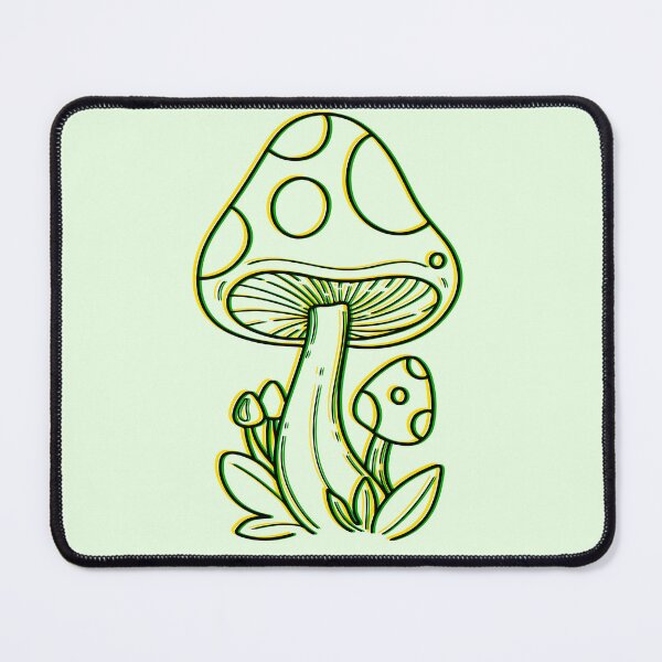 Item preview, Psychedelic Neon Mushroom Design On Green designed and sold by Vileprint.