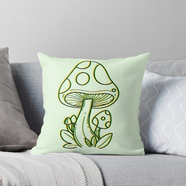 Item preview, Psychedelic Neon Mushroom Design On Green designed and sold by Vileprint.