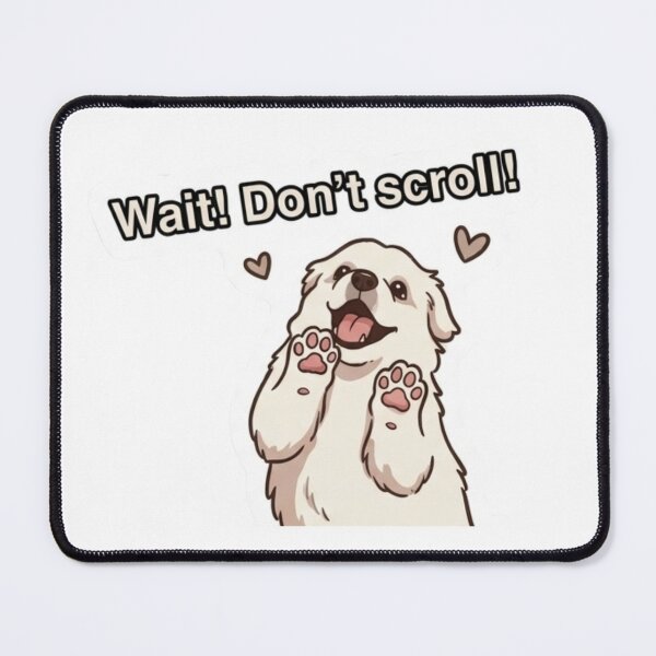 Item preview, Wait Don’t Scroll Cute Golden Retriever Puppy - Funny Dog Sticker designed and sold by ItsArtisticLab.