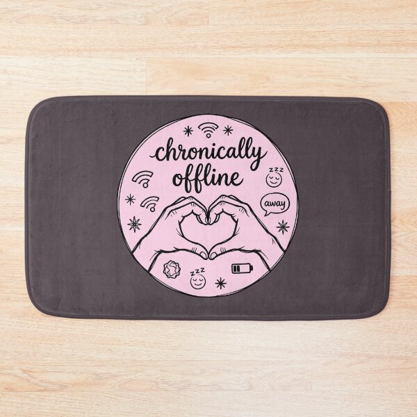 Item preview, Pink Chronically Offline: Minimalist Digital Detox Art designed and sold by MalisoStickers.
