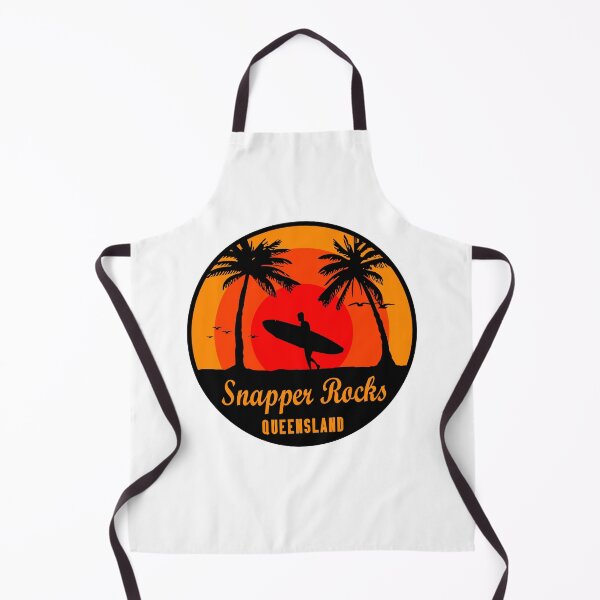 Item preview, Snapper Rocks surfers with palm trees and sunset designed and sold by blankshirt.