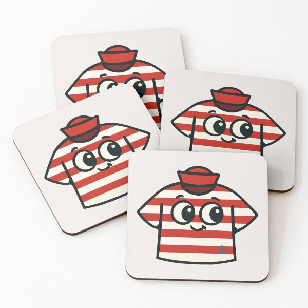 Item preview, Cute Sailor Face — Striped Nautical Tee Design designed and sold by DariaCraft.