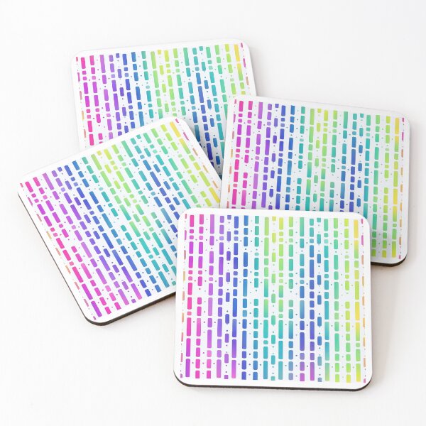 Item preview, Rainbow Morse Code Neon Tech Pattern designed and sold by 21 Dragonflies.