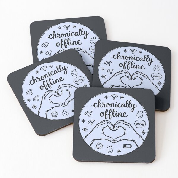 Item preview, Blue Chronically Offline: Minimalist Digital Detox Art  designed and sold by MalisoStickers.