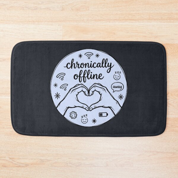 Item preview, Blue Chronically Offline: Minimalist Digital Detox Art  designed and sold by MalisoStickers.