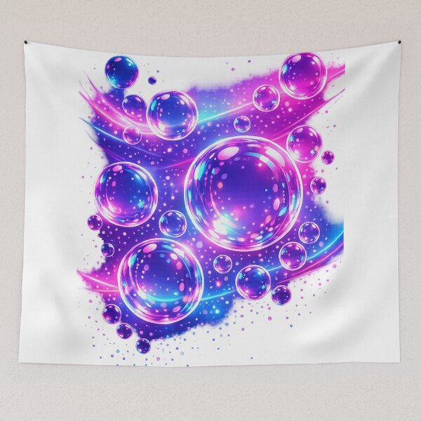 Item preview, Neon Bubble Design – Luminous Bubble Art in a Futuristic Glow Style designed and sold by Gletschie.