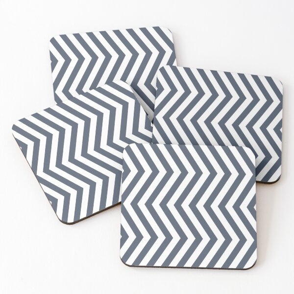 Item preview, Slate And White Chevron Pattern designed and sold by pattern-archive.