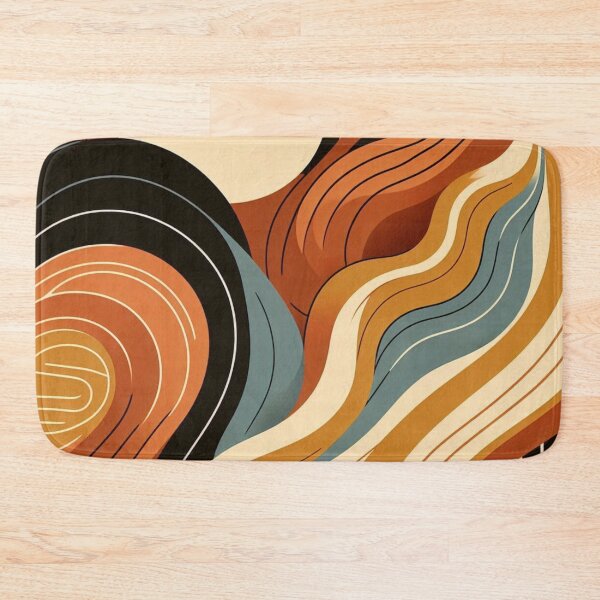 Item preview, Abstract Geometric Waves – Retro Modern Art designed and sold by Dogandesighn.