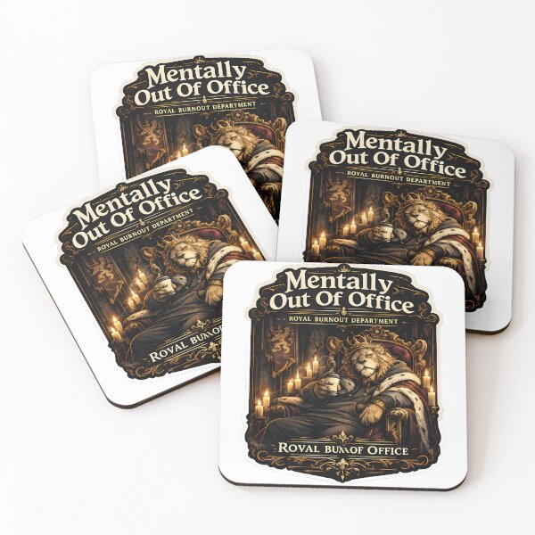 Item preview, Mentally Out Of Office Burnout Lion Royal Goth Aesthetic designed and sold by StickyGuys.