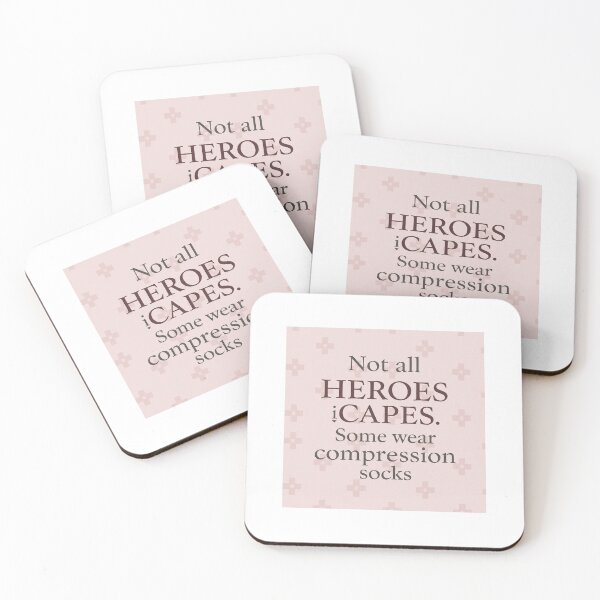 Item preview, `Not All Heroes Wear Capes Some Wear Compression Socks - Nurse Quote` designed and sold by Petringo.