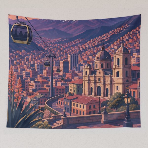 Item preview, La Paz Bolivia Travel Poster designed and sold by MatthewHeights.