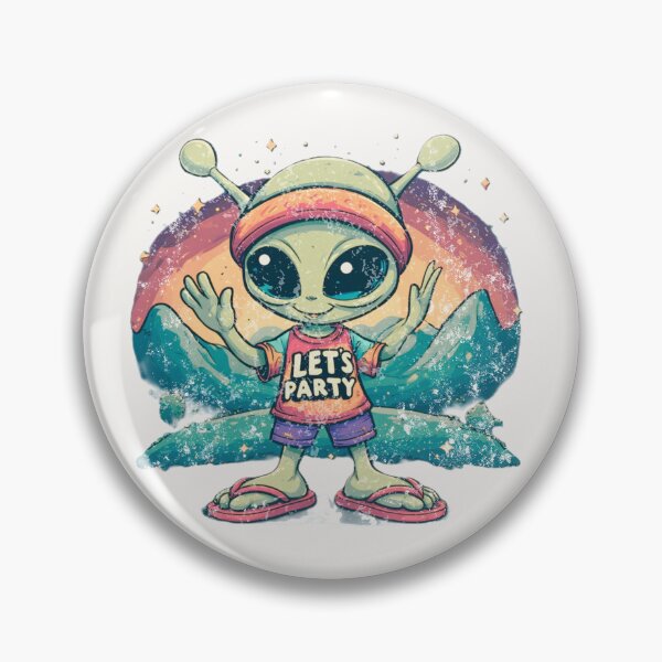 Item preview, Retro Party Alien - Wrong Planet Right Attitude Vintage 70s Art designed and sold by alizye.