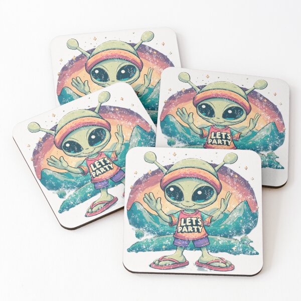 Item preview, Retro Party Alien - Wrong Planet Right Attitude Vintage 70s Art designed and sold by alizye.
