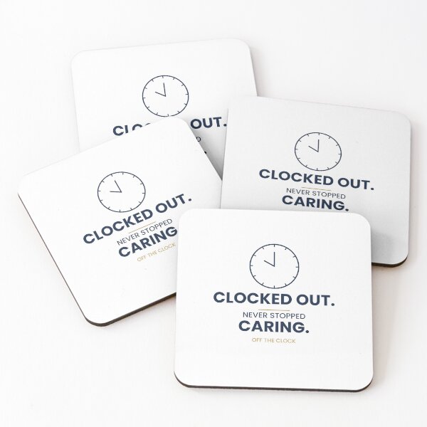 Item preview, Clocked Out Never Stopped Caring Off The Clock Funny Worker Gift Shirt designed and sold by OffTheClock.