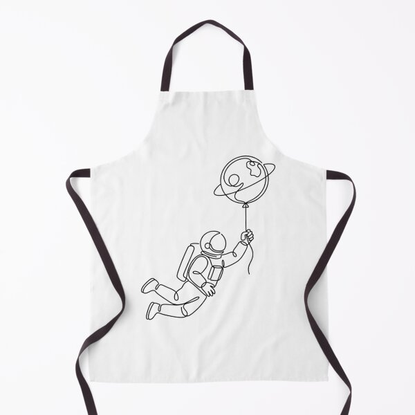 Item preview, Minimalist One Line Astronaut Holding Planet Balloon designed and sold by AuraDraftStudio.