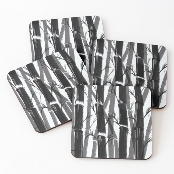 Item preview, Black and White Bamboo Forest Illustration in Chinese Ink Wash Painting Style designed and sold by 19-99.
