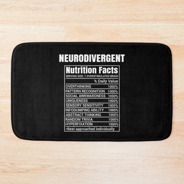 Item preview, Neurodivergent Nutrition Facts Funny Autism ADHD Humor Gift designed and sold by Say It With Ink.