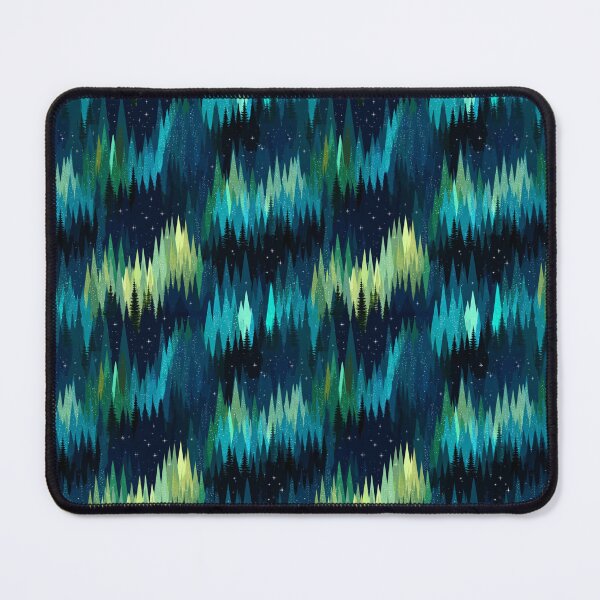 Item preview, Aurora Borealis Forest Night Sky Pattern designed and sold by NicolasGlowArt.