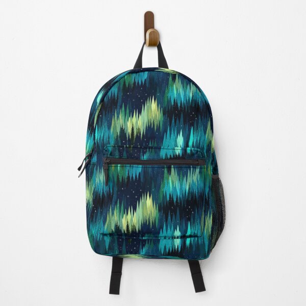 Item preview, Aurora Borealis Forest Night Sky Pattern designed and sold by NicolasGlowArt.