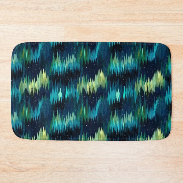 Item preview, Aurora Borealis Forest Night Sky Pattern designed and sold by NicolasGlowArt.