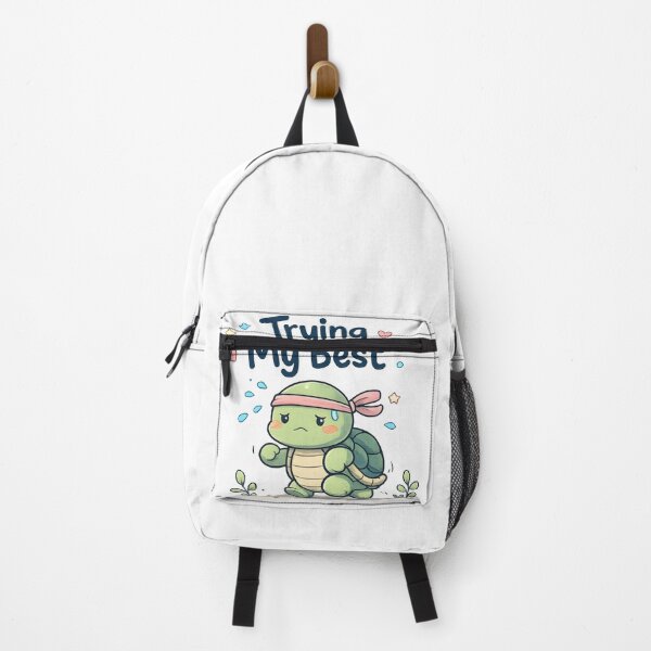 Item preview, Trying My Best – Cute Motivational Turtle Design designed and sold by darkan1.