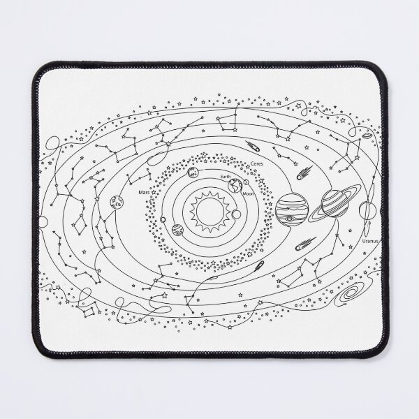 Item preview, Minimalist Solar System Orbit Line Art - Astronomy & Constellations designed and sold by AuraDraftStudio.