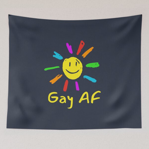 Item preview, Happy Rainbow Sunshine Doodle Gay AF designed and sold by TackyTime.