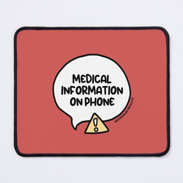 Item preview, Medical Information on Phone Speech Bubble designed and sold by WCFreckles.