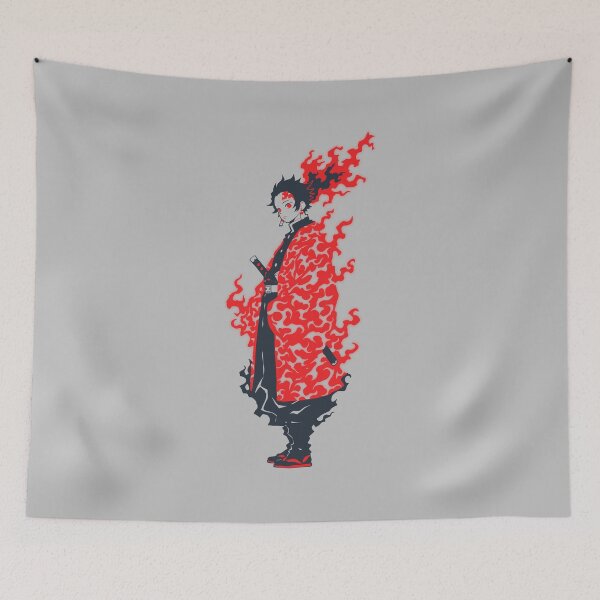 Item preview, Intense Red Flame Samurai Warrior Anime Art designed and sold by RamyGallery.