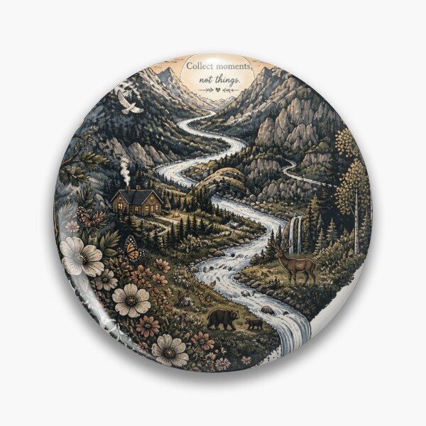 Item preview, Nature Lover Heart Landscape Vintage Style designed and sold by DayStoreDesigns.