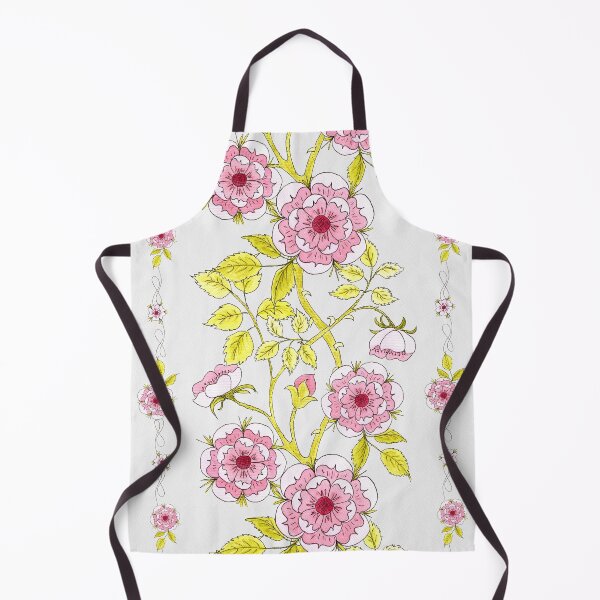 Item preview, Thorned Garden Romance – Victorian Rose Vines - White Background designed and sold by Piret Victoria Ribas.