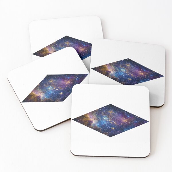 Item preview, Geometric Deep Space Diamond Nebula - Cosmic Gold & Blue Art designed and sold by AuraDraftStudio.