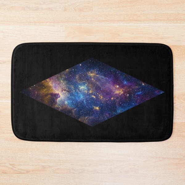 Item preview, Geometric Deep Space Diamond Nebula - Cosmic Gold & Blue Art designed and sold by AuraDraftStudio.