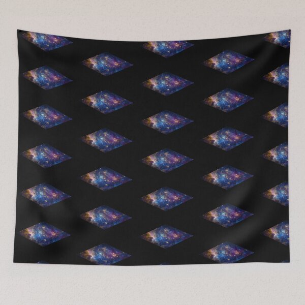 Item preview, Geometric Deep Space Diamond Nebula - Cosmic Gold & Blue Art designed and sold by AuraDraftStudio.