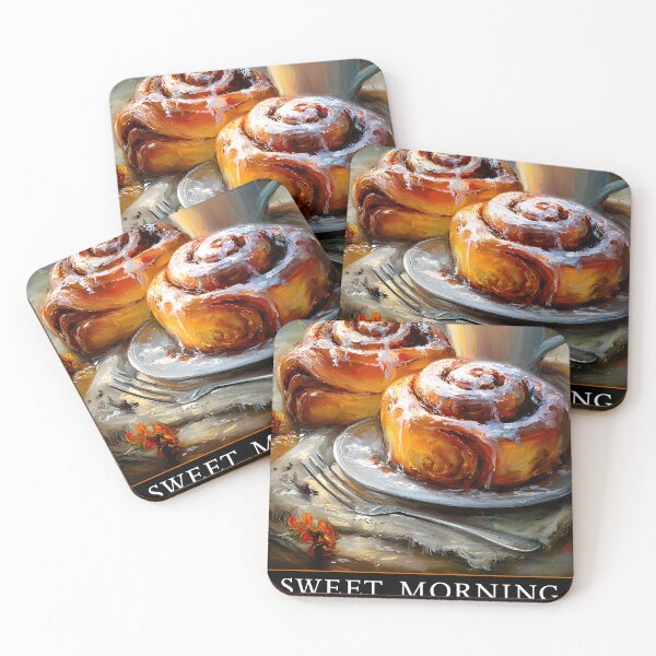 Item preview, Delightful Cinnamon Rolls with Fresh Coffee Cups designed and sold by Artessie.