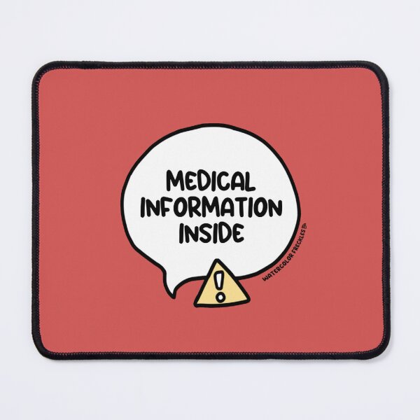 Item preview, Medical Information Inside Speech Bubble designed and sold by WCFreckles.