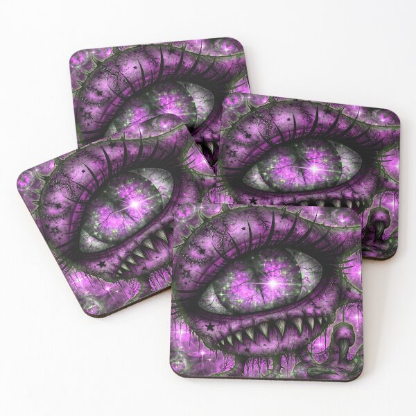 Item preview, Purple Gothic Eye with Teeth Dark Fantasy Art designed and sold by DonaldWaltersxx.