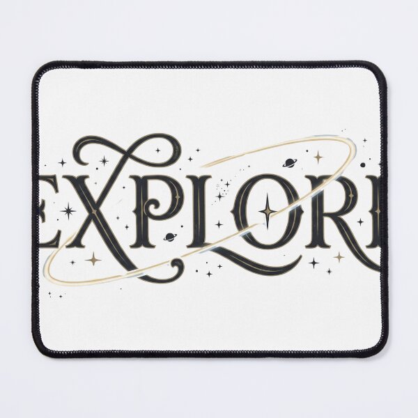 Item preview, Vintage Ornate Explore Typography - Cosmic Space Adventure Design designed and sold by AuraDraftStudio.