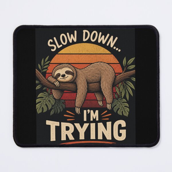 Item preview, Mentally I’m Still Sleeping Funny Sloth Retro T-Shirt designed and sold by Sarcastic Meme Tees Studio.
