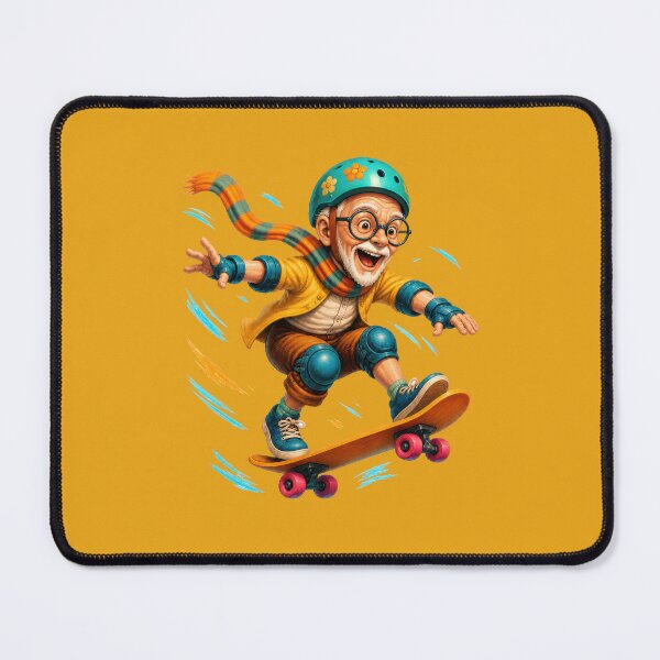 Item preview, Active Senior Man Skateboarding Funny Grandpa Illustration designed and sold by kornkobart.