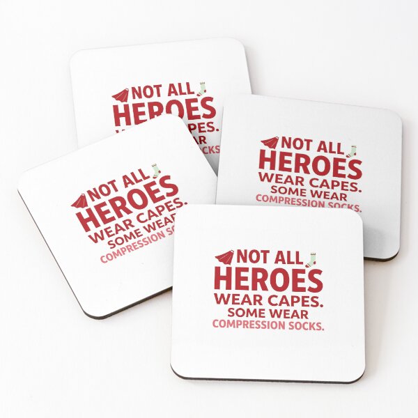 Item preview, `Not All Heroes Wear Capes Some Wear Compression Socks - Nurse Quote` designed and sold by Petringo.