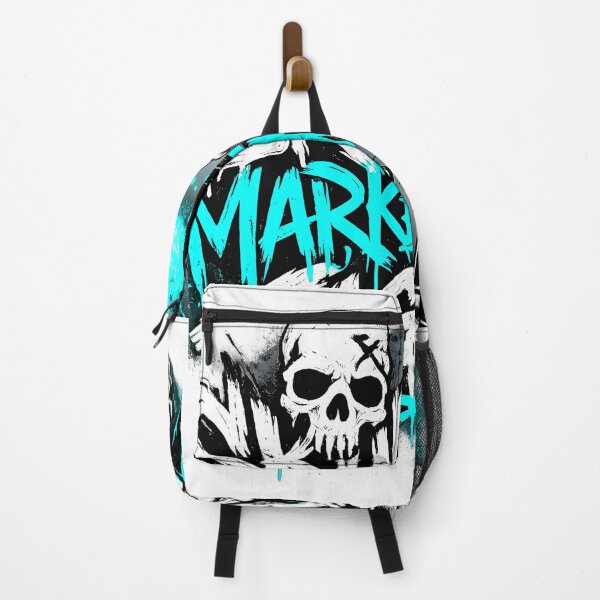 Item preview, Neon Cyan Graffiti Skull Spray Paint Streetwear designed and sold by etuvibes.
